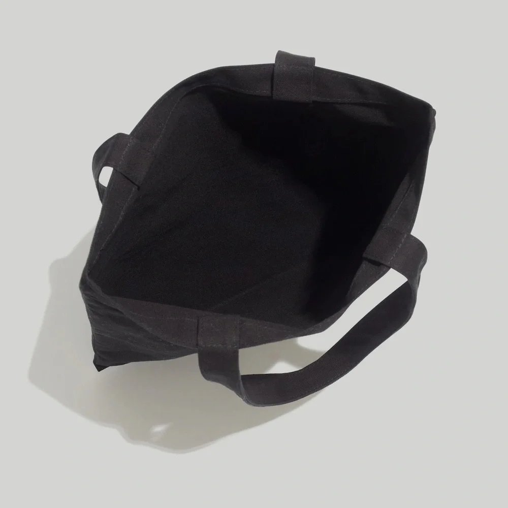 Madewell Bien Fait‎ Reusable Canvas Tote Bag Black Collegiate